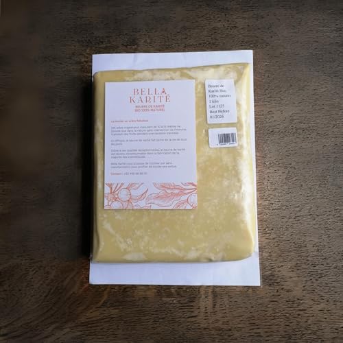 Beurre de Karité Bio 100% Naturel 1kg emballé sous vide