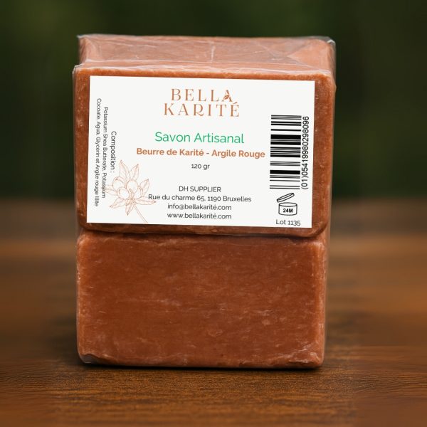 Savon au Beurre de Karité & Argile Rouge