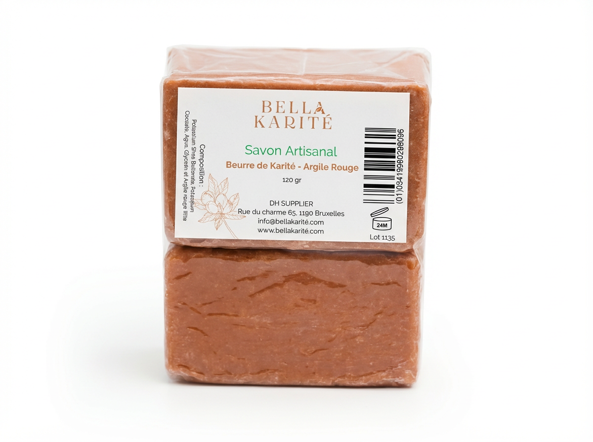 Savon au Beurre de Karité & ARGILE ROUGE