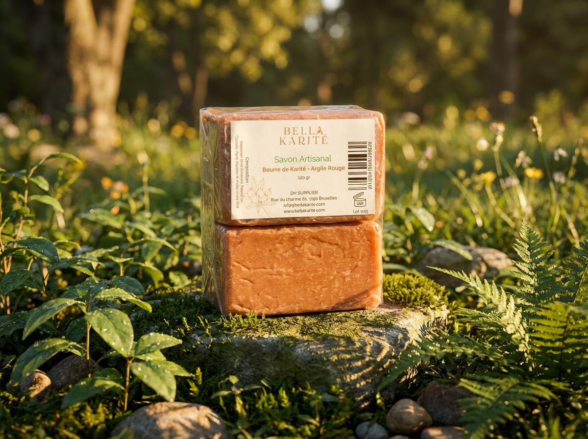 Savon au Beurre de Karité & ARGILE ROUGE – Image 3