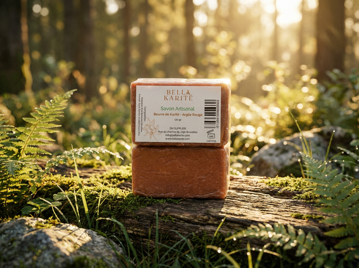 Savon au Beurre de Karité & ARGILE ROUGE – Image 2